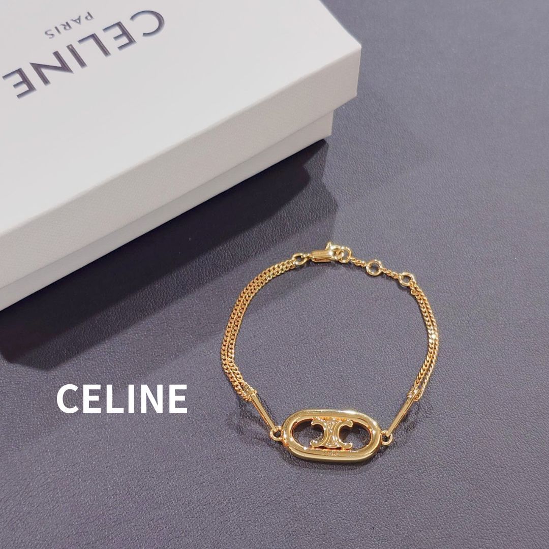 CELINE セリーヌ マイヨン トリオンフ ブレスレット ゴールド CELINE セリーヌ マイヨン トリオンフ ブレスレット ゴールド