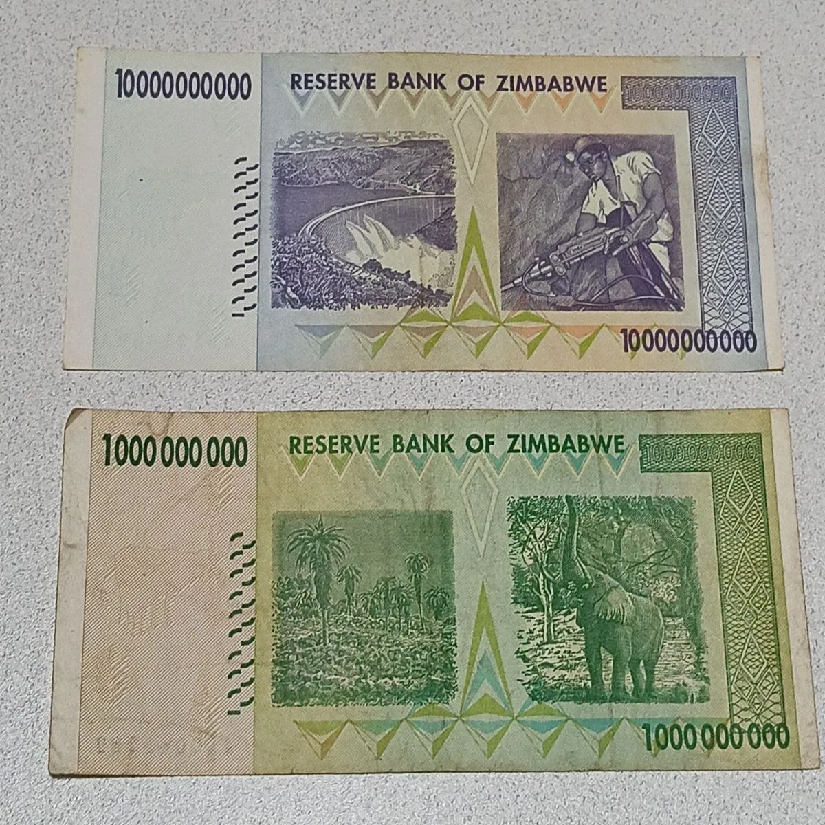 ジンバブエドル 本物 100億ドル&10億ドル紙幣セット - メルカリ