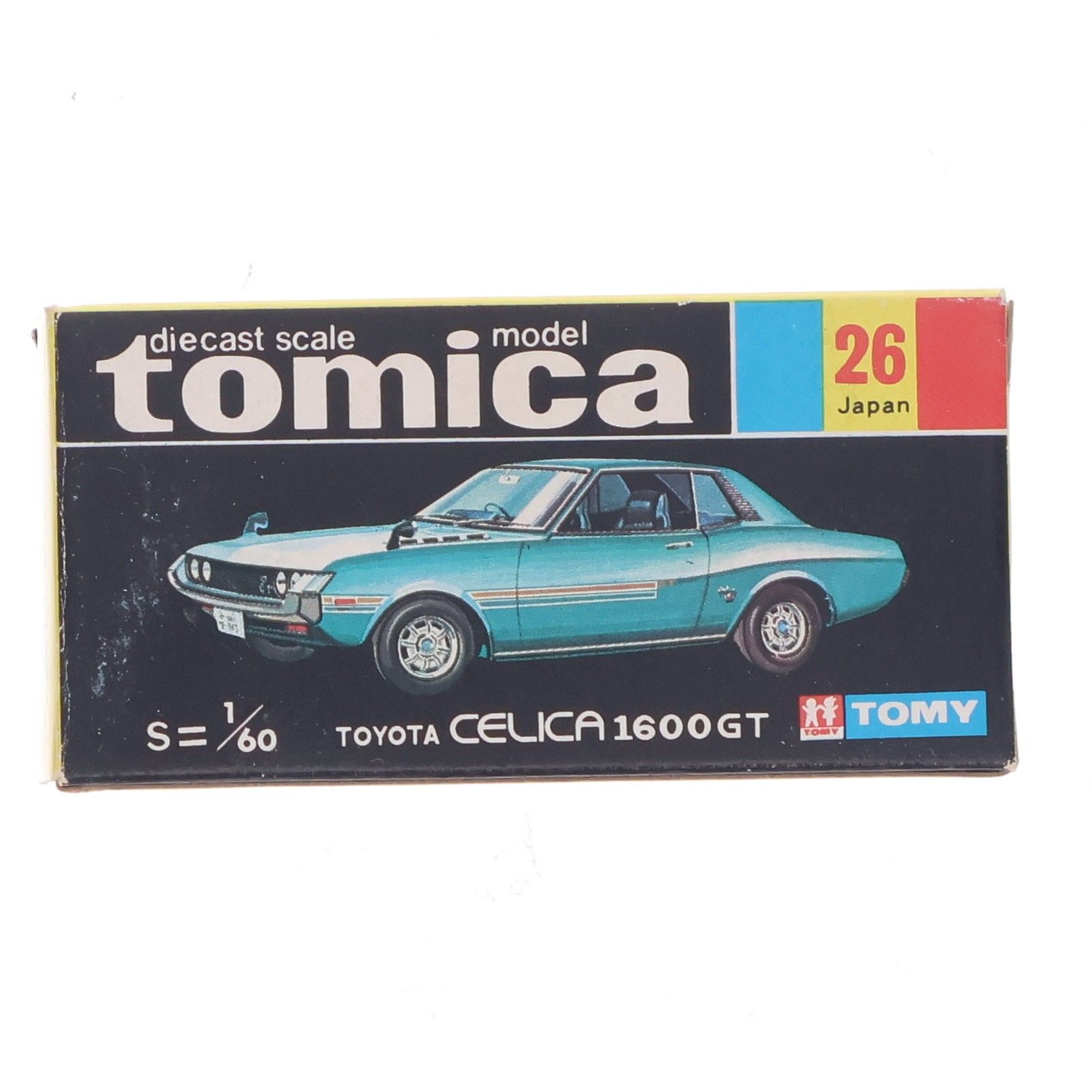 トミカ No.26 1/60 トヨタ セリカ 1600GT(ライトグリーン/黒箱/日本製