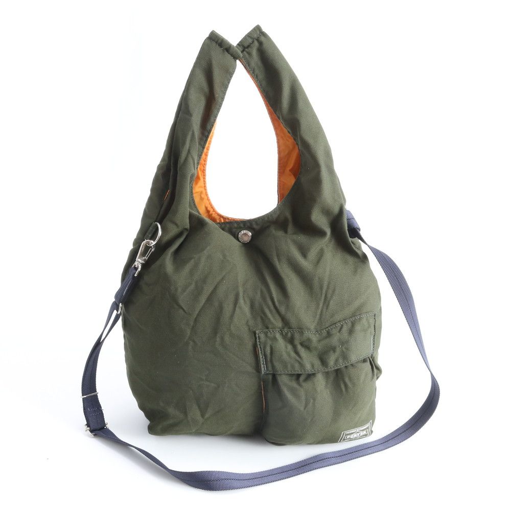 美品 ポーター 吉田カバン カーキグリーン 2WAY ショルダーバッグ 斜め 
