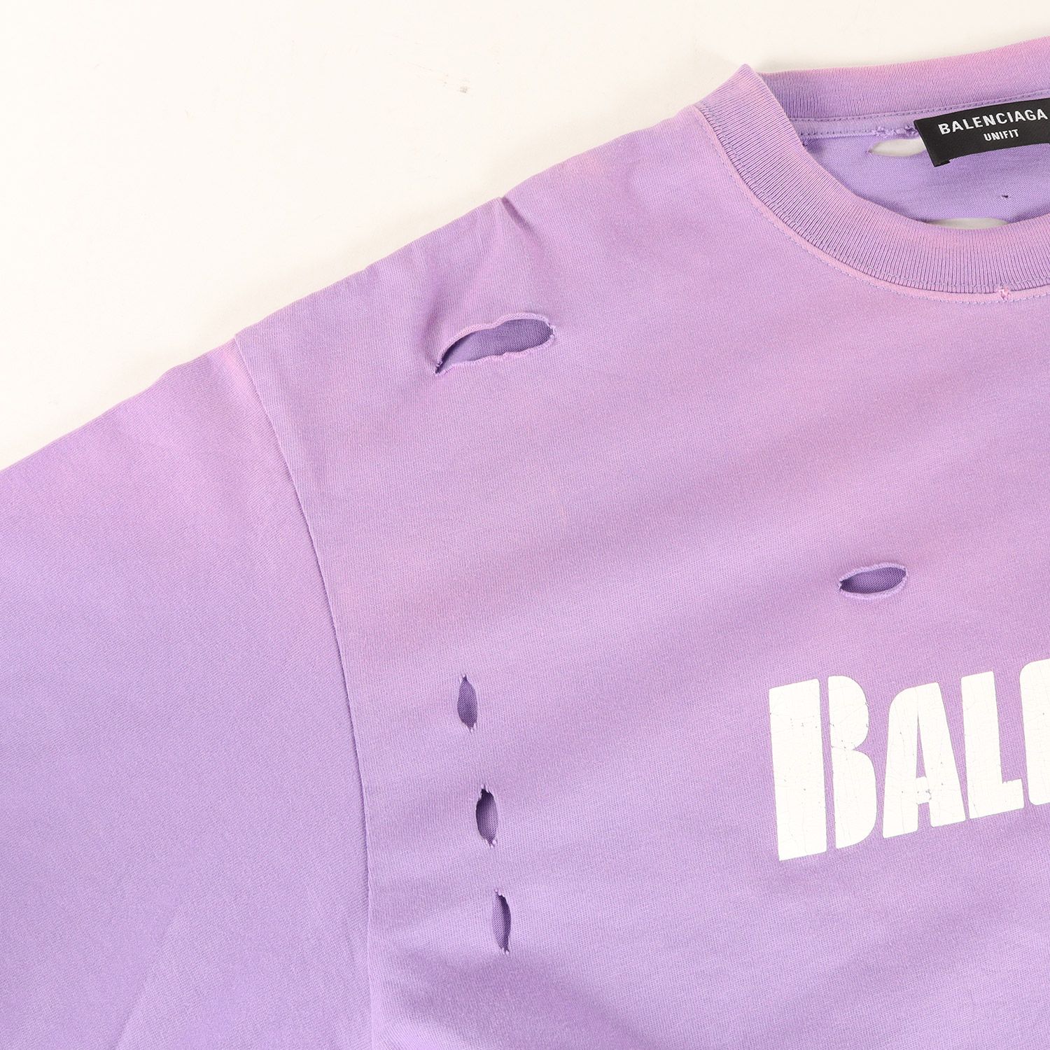 BALENCIAGA バレンシアガ Tシャツ ライトパープル サイズ:XS BALENCIAGA バレンシアガ Tシャツ ライトパープル サイズ:XS