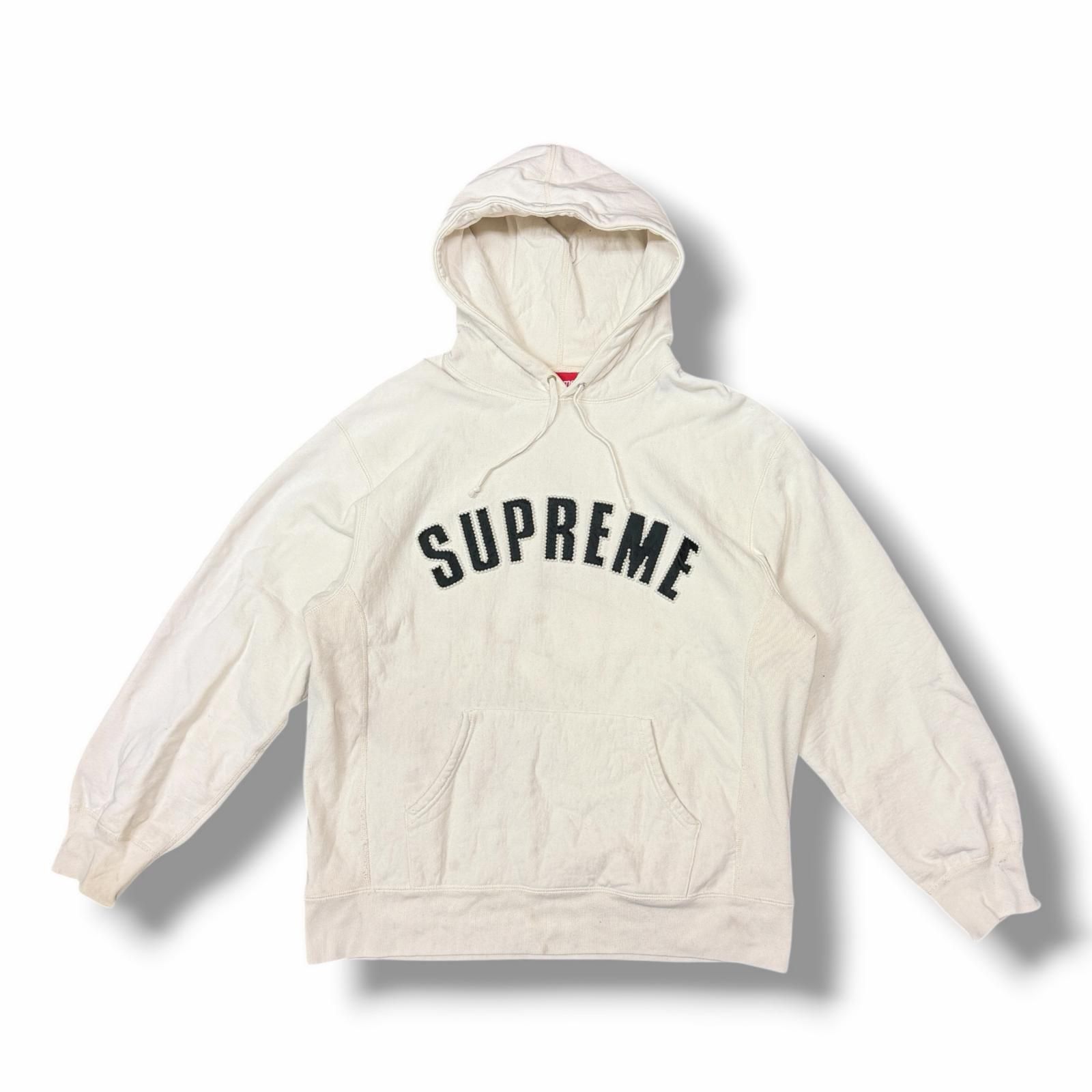 国内正規 Supreme 21AW Pearl Logo Hooded Sweatshirt ロゴフーディー 