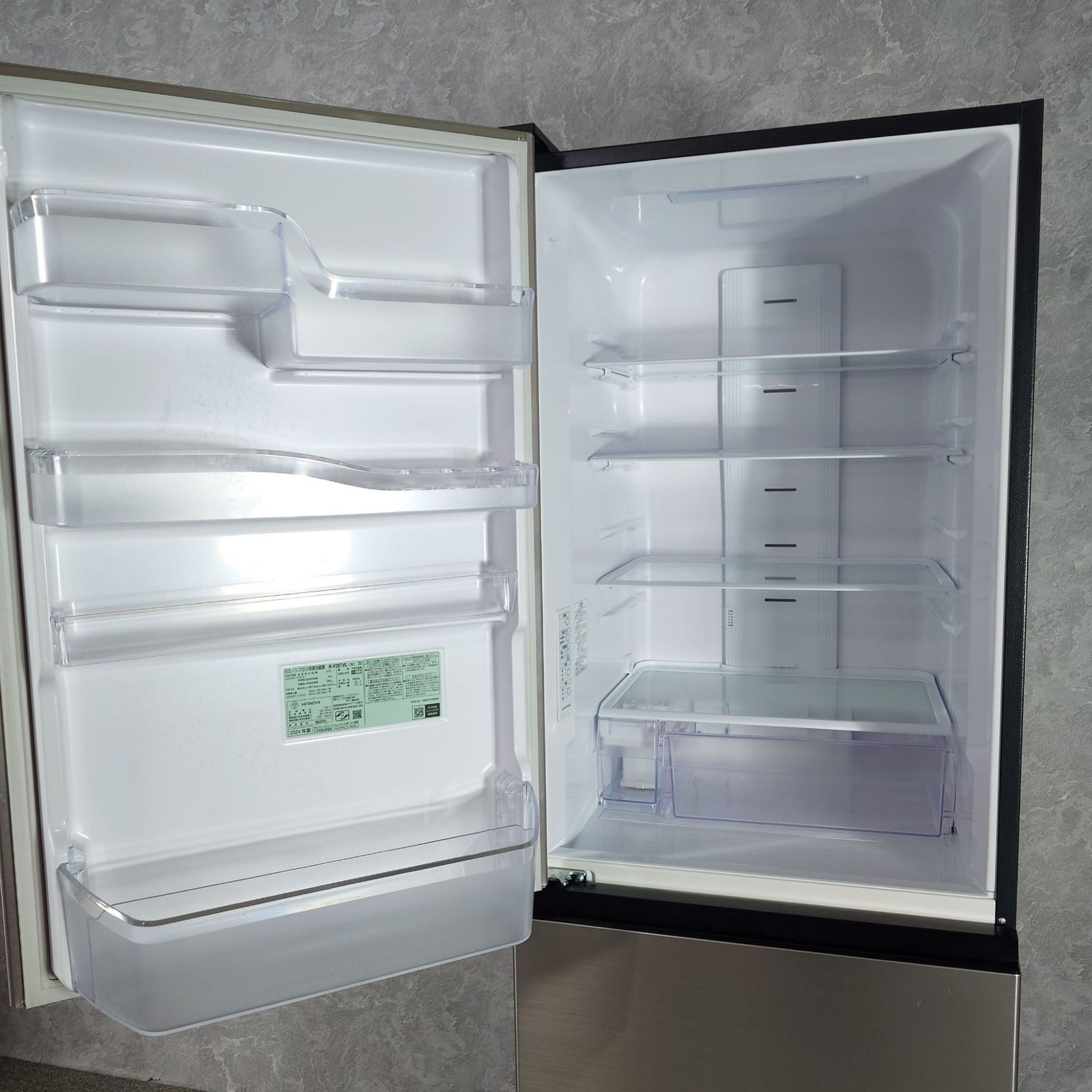 2024年製】 極美品 HITACHI 日立 R-V38TVL ノンフロン冷凍冷蔵庫 375L 