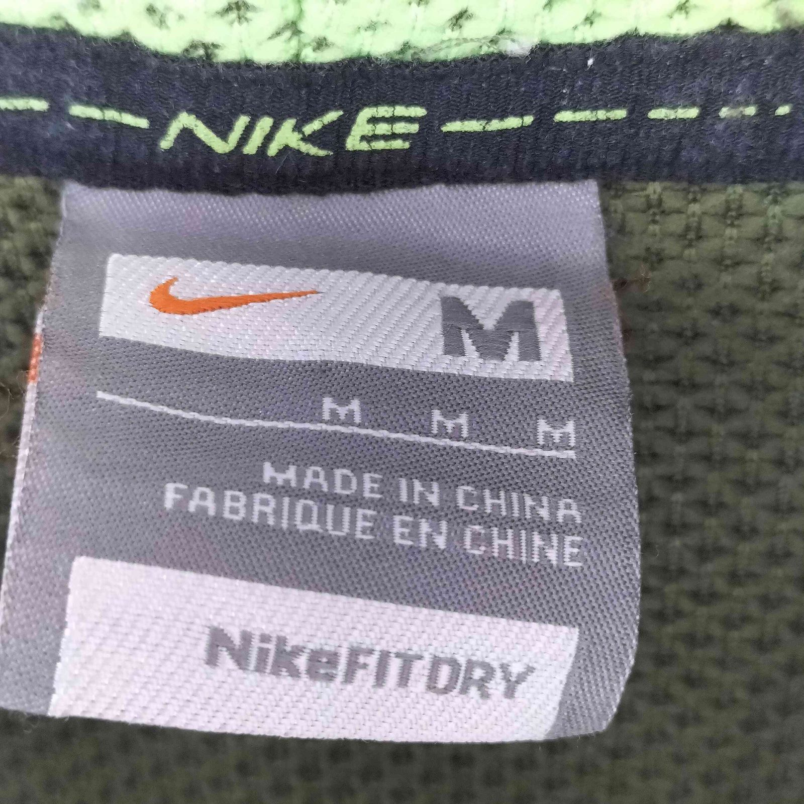 ナイキ NIKE 00s ロゴ刺繍 ラグラン メッシュ ジップアップ パーカー 
