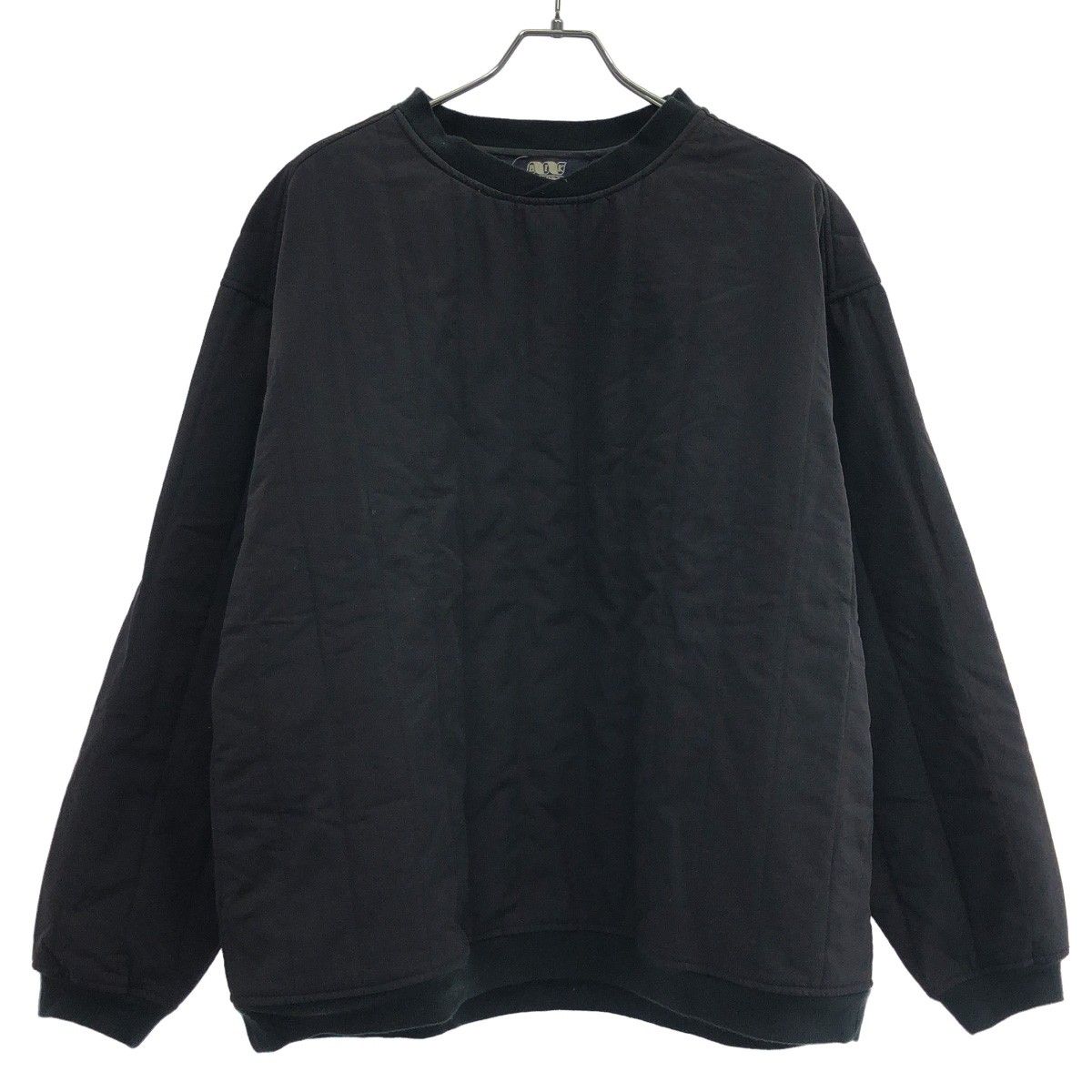 BLINK ブリンク SUPPLEX NYLON QUILTING SWEATER キルティングプルオーバー  ブラック L トップス BLINK ブリンク SUPPLEX NYLON QUILTING SWEATER