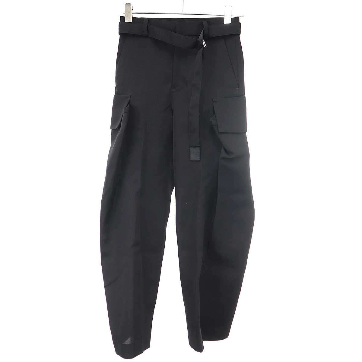sacai 25aw double facedシルクコットンパンツ サイズ1 sacai サカイ 25AW Double-Faced Silk Cotton Pants カーゴパンツ 25