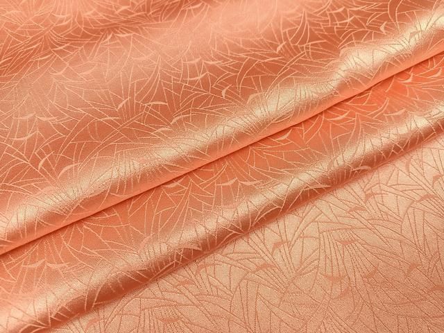 平和屋着物＃羽織　色無地　葉づくし地紋　洗柿色　正絹　逸品　CABF1297in 平和屋着物＃羽織 色無地 葉づくし地紋 洗柿色 正絹 逸品 CABF1297in