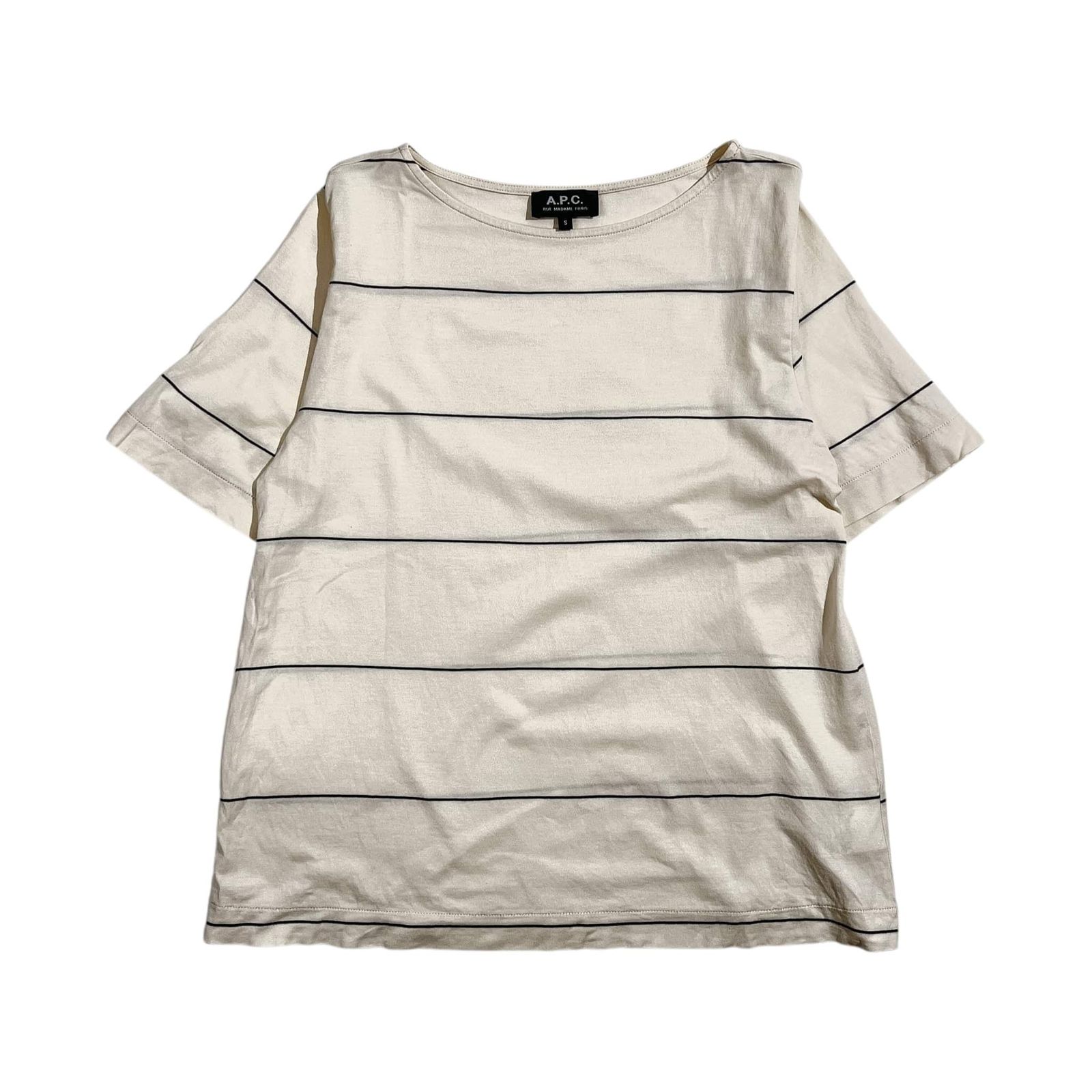 A.P.C. アーペーセー ボーダー 半袖 カットソー Tシャツ S /オフ 