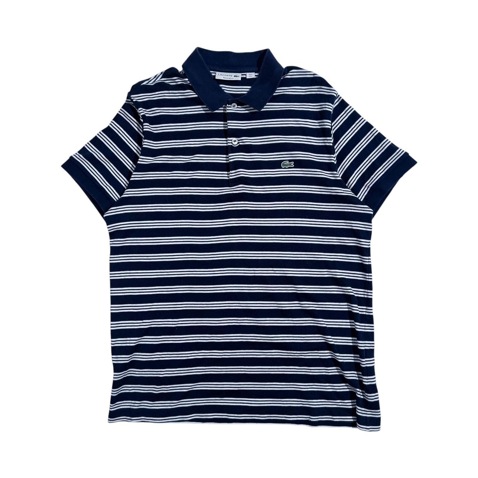 LACOSTE ラコステ REGULAR FIT ボーダー 半袖 ポロシャツ FR 5 / US L 