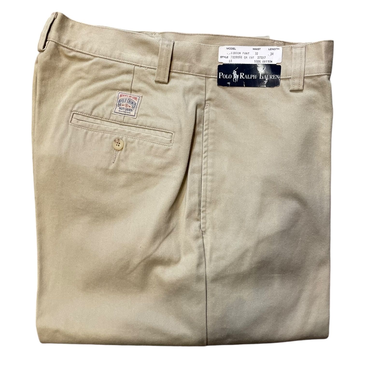 マカオ製　ポロチノ　Polo by Ralph Lauren W33L30 Poloチノ 90's初期 マカオ製 ポロチノ Polo by Ralph Lauren W33L30