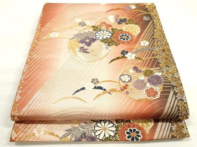 金糸 逸品 六通柄袋帯 正絹 平和屋着物＊夏物 露芝文 平和屋2 夏物 六