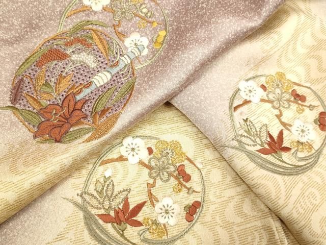 平和屋着物□中国三大刺繍 スワトウ刺繍 汕頭刺繍 訪問着 笛花文 平和屋着物□中国三大刺繍 スワトウ刺繍 汕頭刺繍 訪問着 笛花文