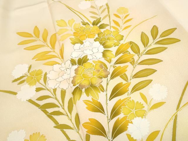 平和屋着物○訪問着 刺繍 草花文 暈し染め 金彩 正絹 逸品 CAAW8520yc
