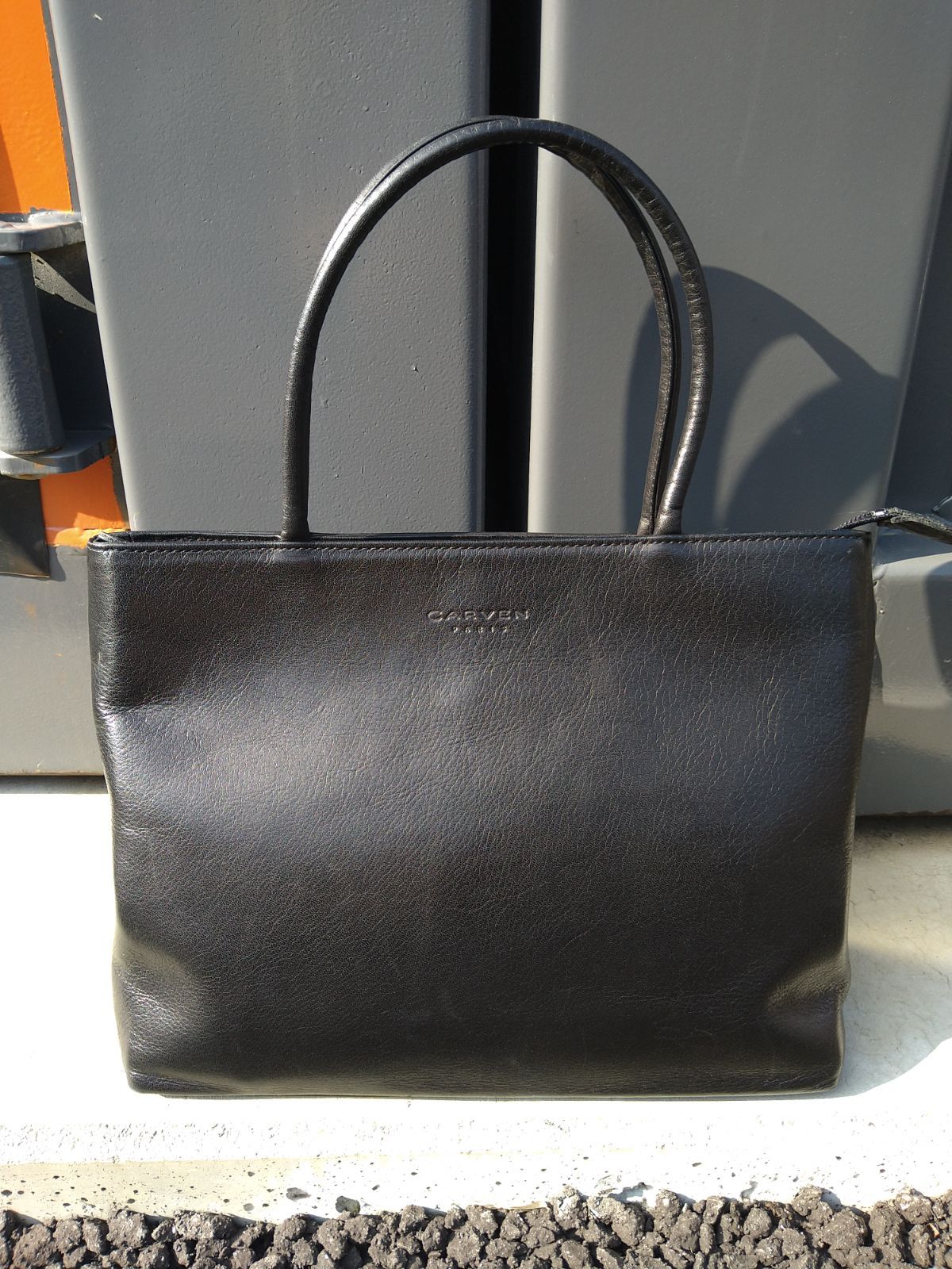 CARVEN PARIS レザー トートバッグ ブラック ヴィンテージ 本革 