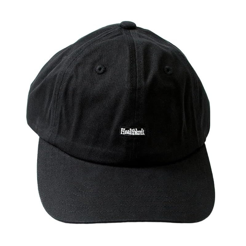 【新品】 [ヘルスニット] メンズ ユニセックス ワンポイント ロゴ プリント 刺繍 帽子 CAP ベースボール 291-4128【-】 (FREE(フリーサイズ), 80(BLK/ブラック)) 0