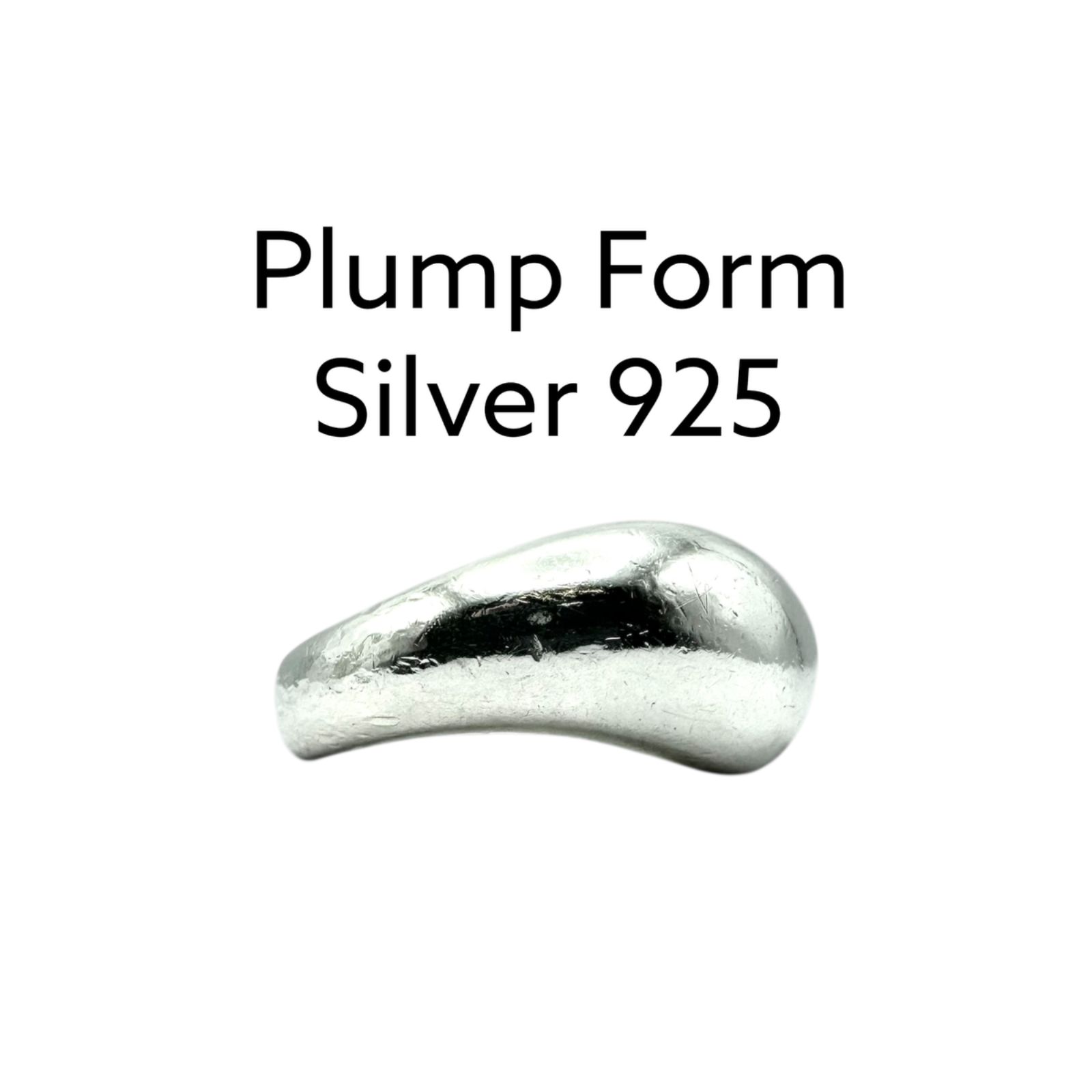 柔らかい曲線】シンプル ミニマル Silver 925 刻印 Design Ring 