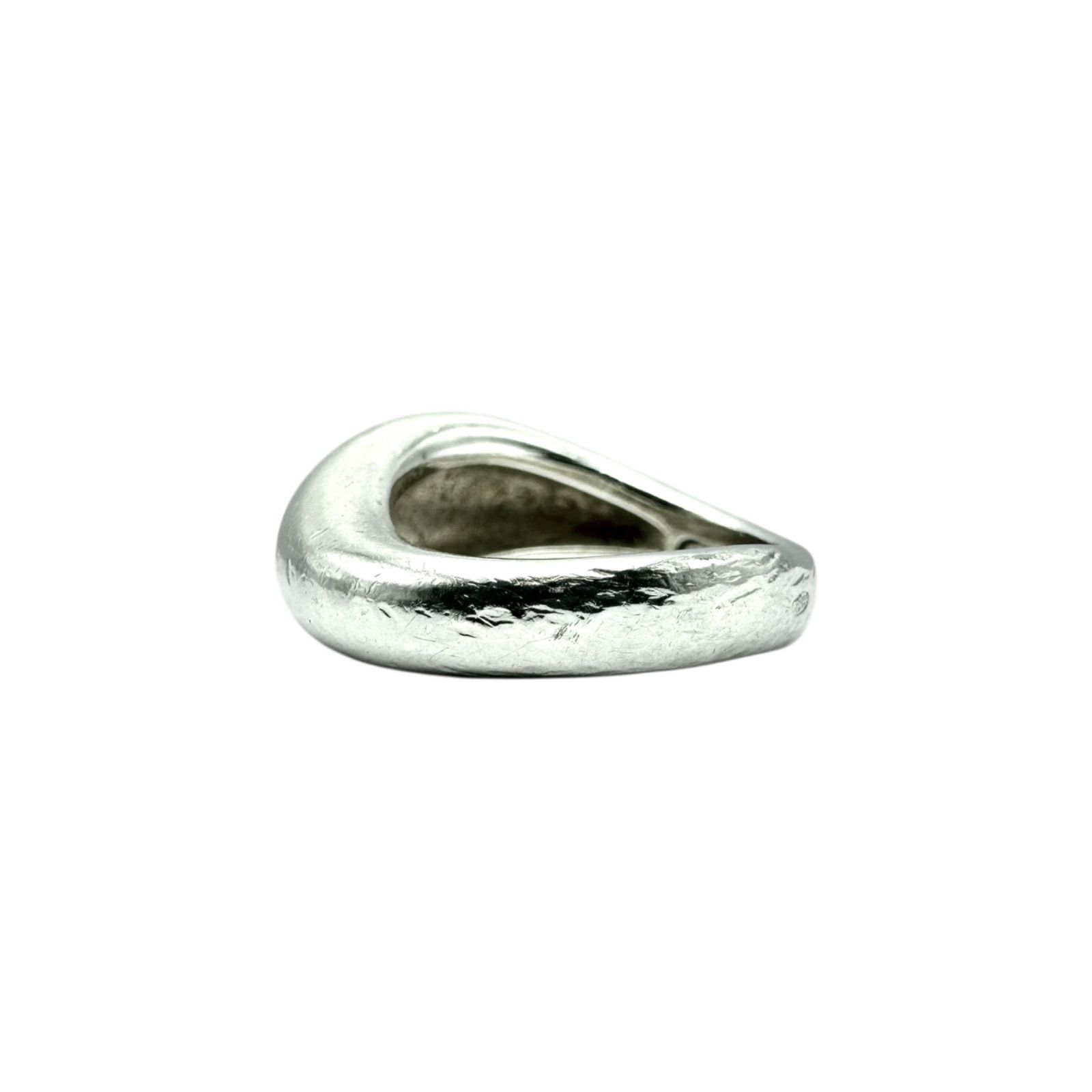 柔らかい曲線】シンプル ミニマル Silver 925 刻印 Design Ring 
