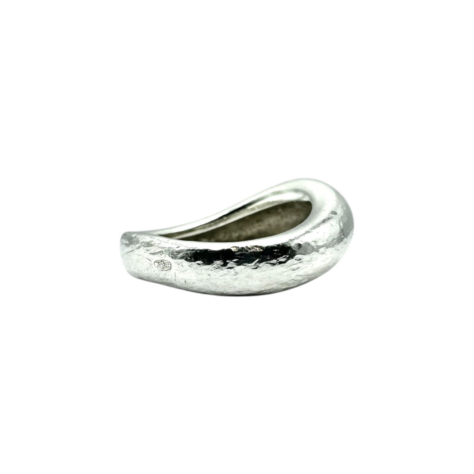 柔らかい曲線】シンプル ミニマル Silver 925 刻印 Design Ring 