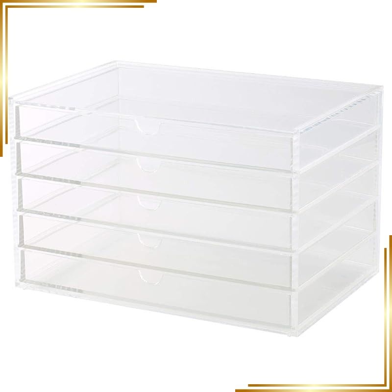 【新品】 無印良品 重なるアクリルケース・横型5段 約幅25.5×奥行17×高さ16cm 15915491 透明 0