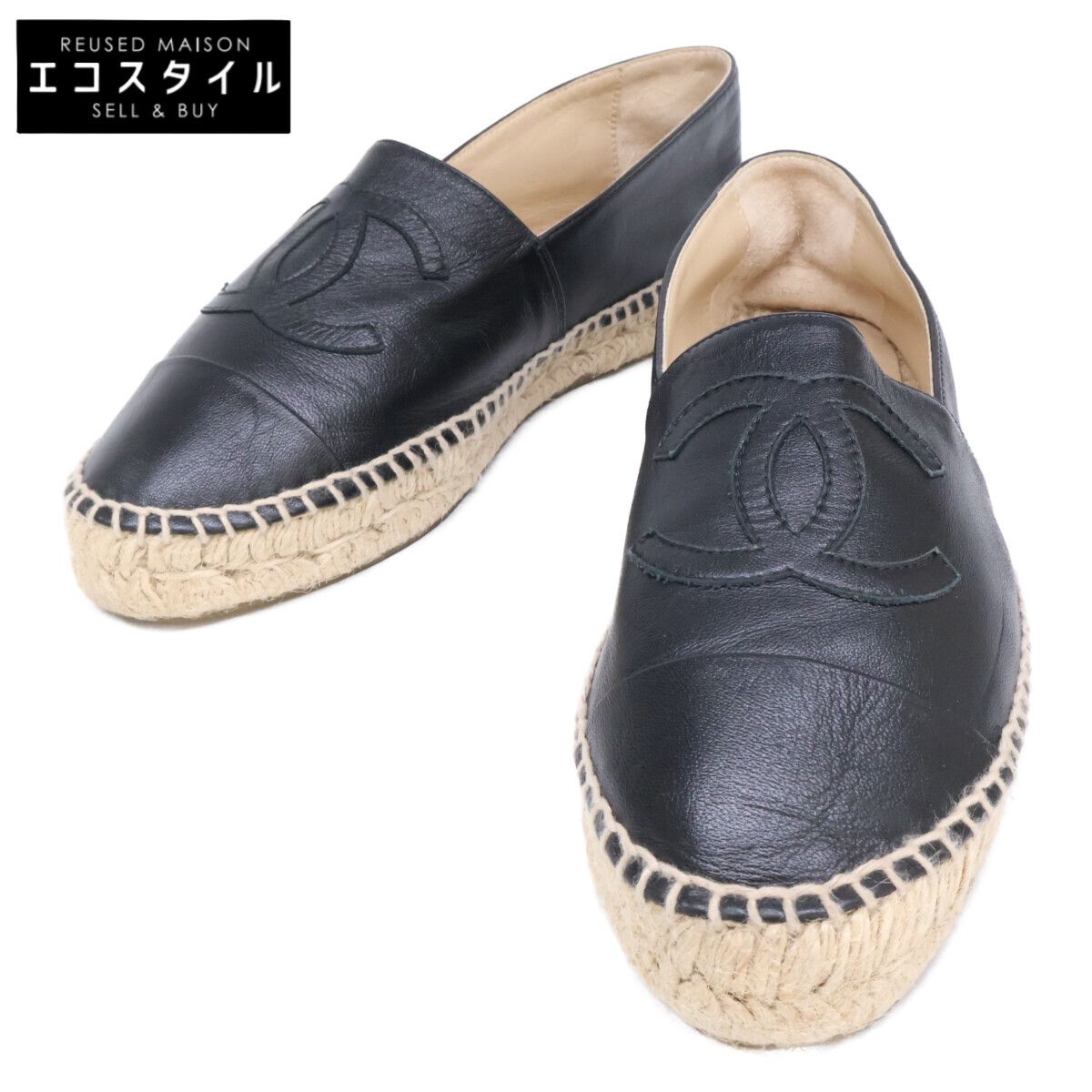 CHANEL シャネル 【美品】G29762 ココマーク エスパドリーユ