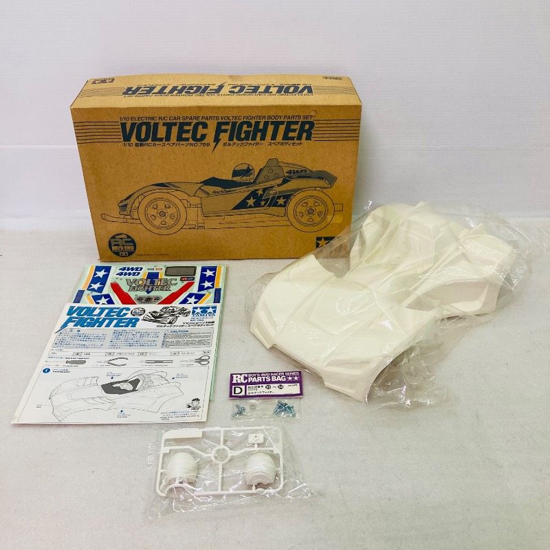 1/10RCカー動作確認済（ジャンク品） 詳細不明 1/10 電動RCカー モーター/アンプ 搭載 ボディ付き ラジコン