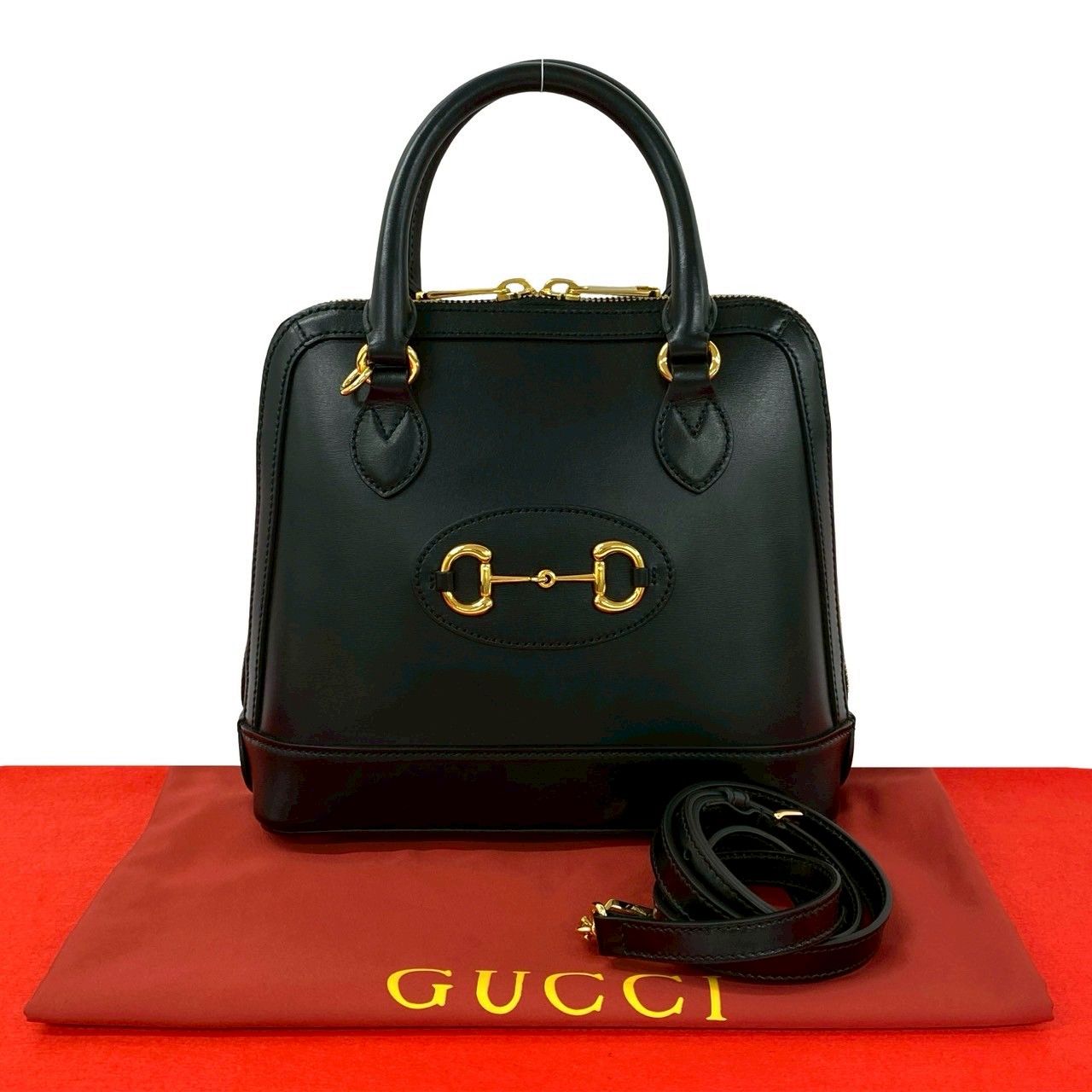 未使用保管品 希少品 袋付き GUCCI グッチ ホースビット 1955 レザー 