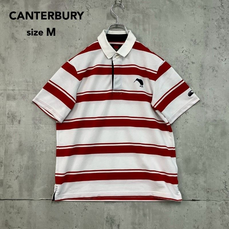 CANTERBURY カンタベリー ラグビーシャツ ポロシャツ 半袖 ボーダー 