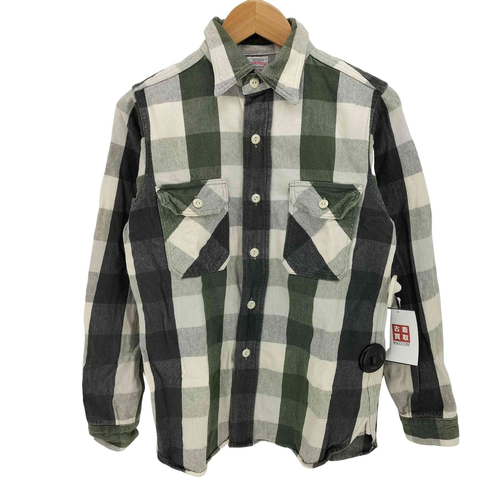 ウエアハウス WAREHOUSE ブロックチェック ヘビー ネルシャツ メンズ 