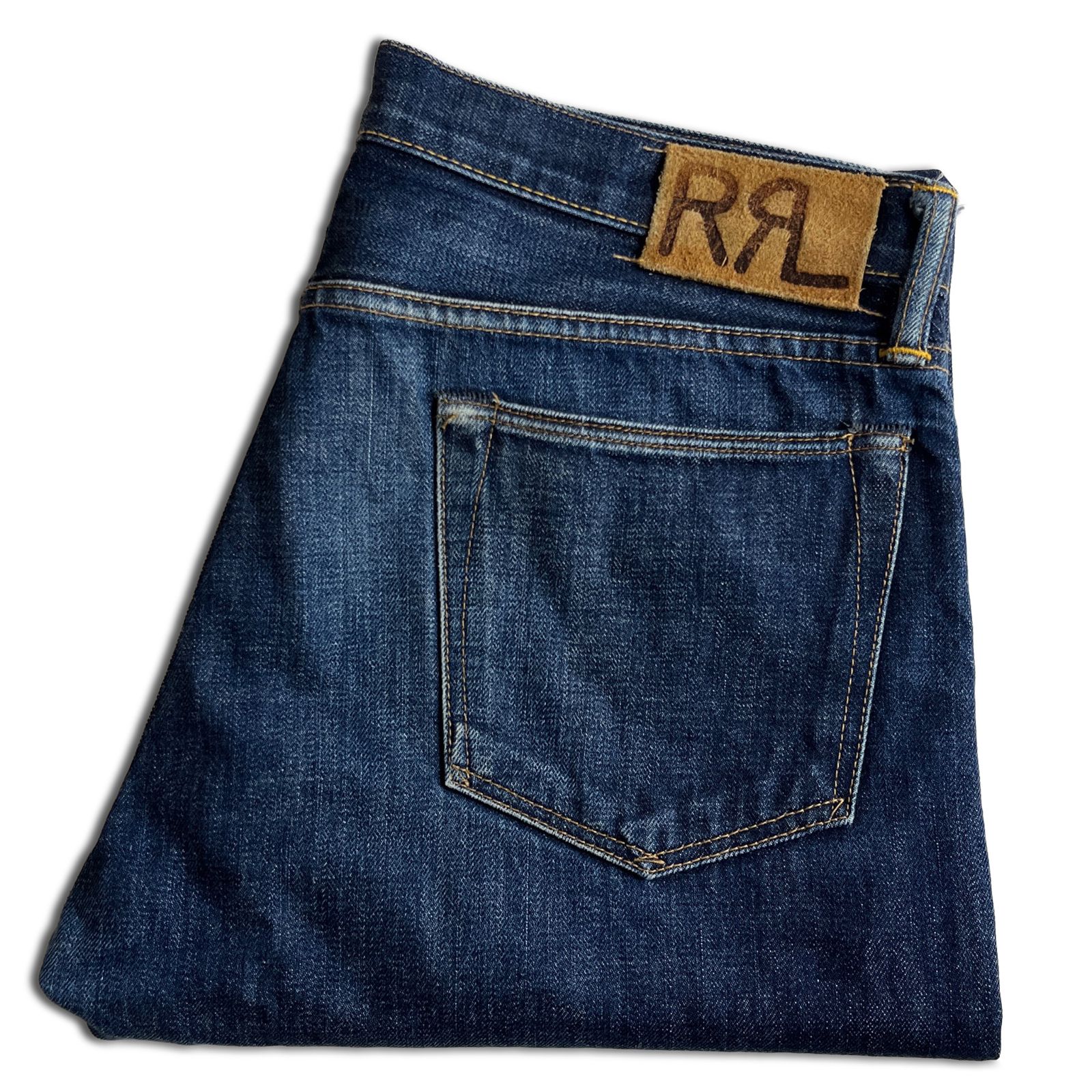 W34】RRL スリムフィット デニムパンツ USA製 ダブルアールエル 