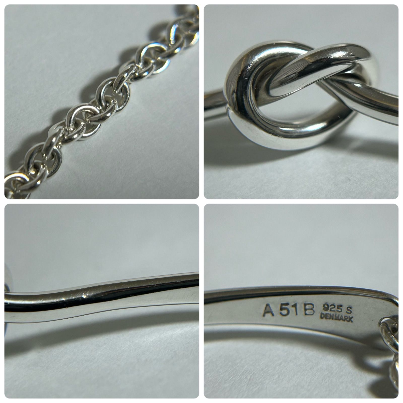 ジョージジェンセン チェーン ブレスレット A51B ノット Silver 925 