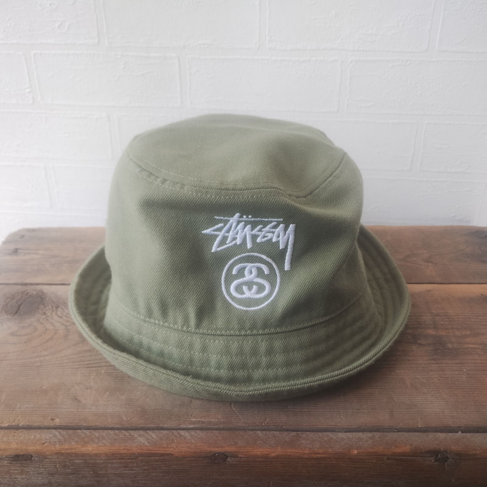 STUSSY シャネルロゴ刺繍 バケットハット ストックロゴ ステューシー 