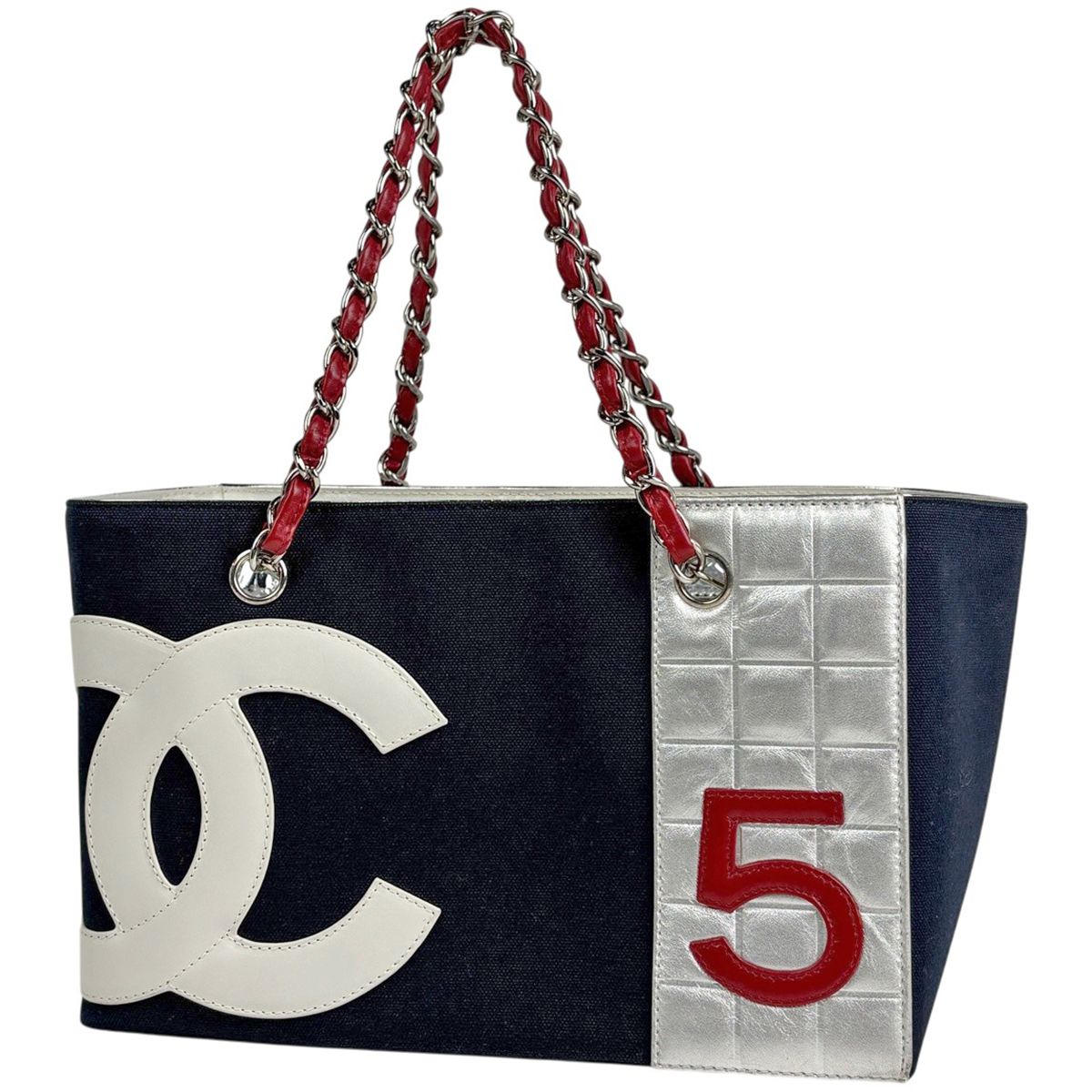 シャネル CHANEL ココマーク チェーン トートバッグ チョコバー シャネル CHANEL ココマーク チェーン トートバッグ チョコバー