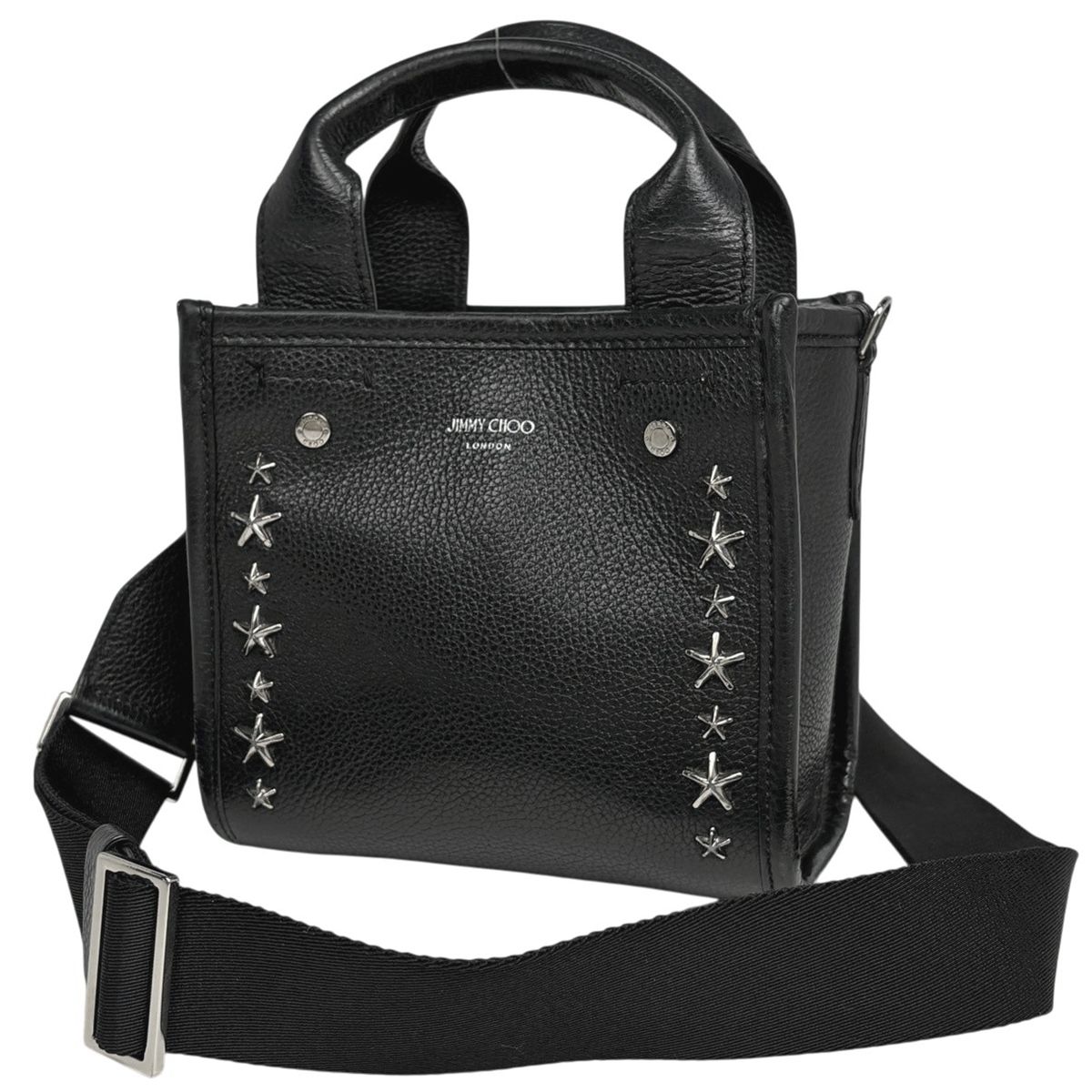 ジミーチュウ JIMMY CHOO ロゴ ハンドバッグ スタッズ スター 星 2WAY 