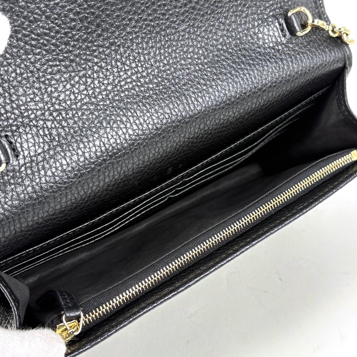 グッチ GUCCI ソーホー チェーン ウォレット 2WAY クラッチバッグ 