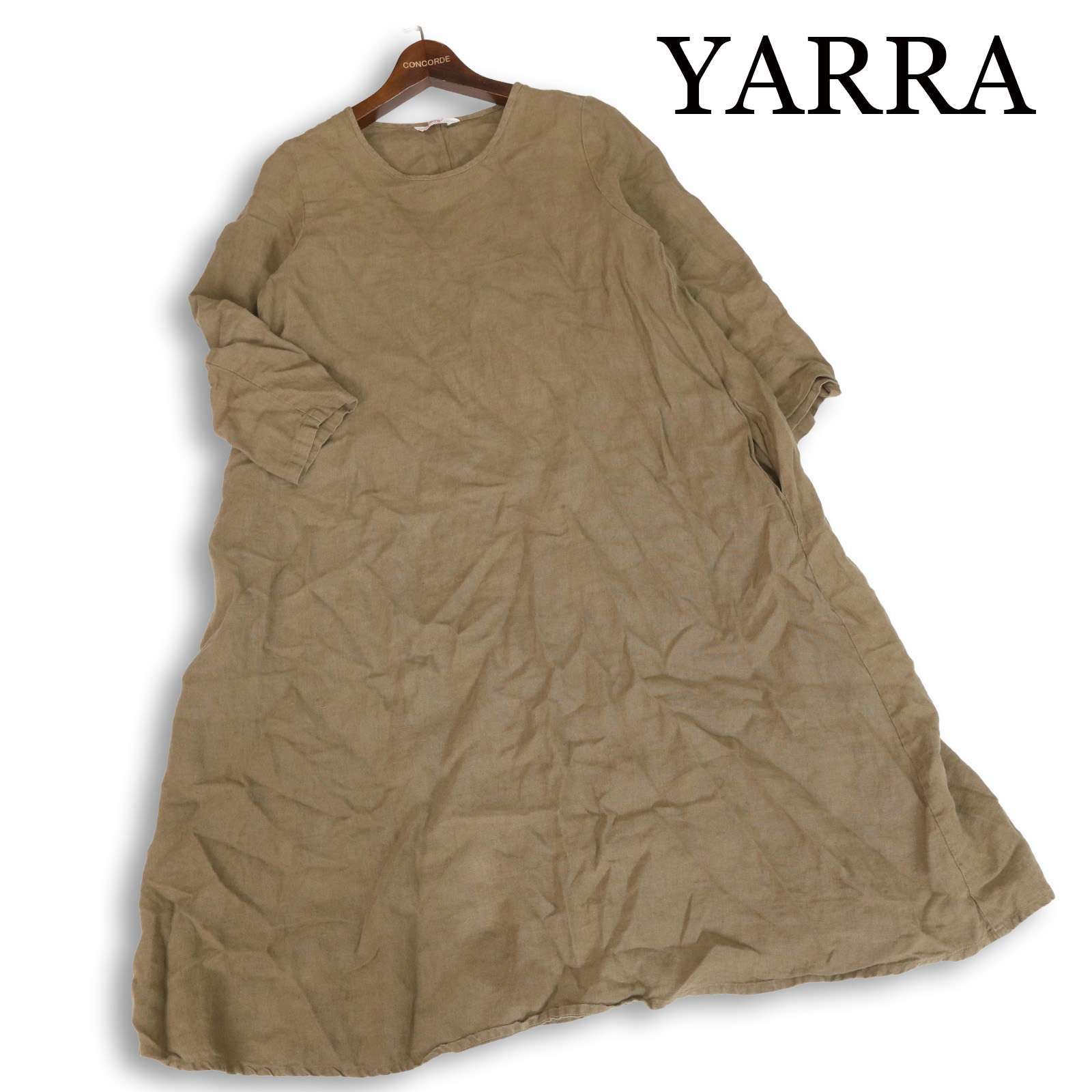 YARRA ヤラ 春夏☆ 麻100％ リトアニア リネン フレア ロング丈 