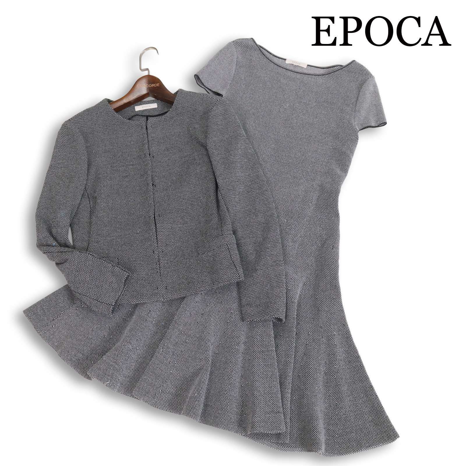 EPOCA エポカ 通年☆ ノーカラー ジャケット ワンピース EPOCA エポカ 通年☆ ノーカラー ジャケット ワンピース