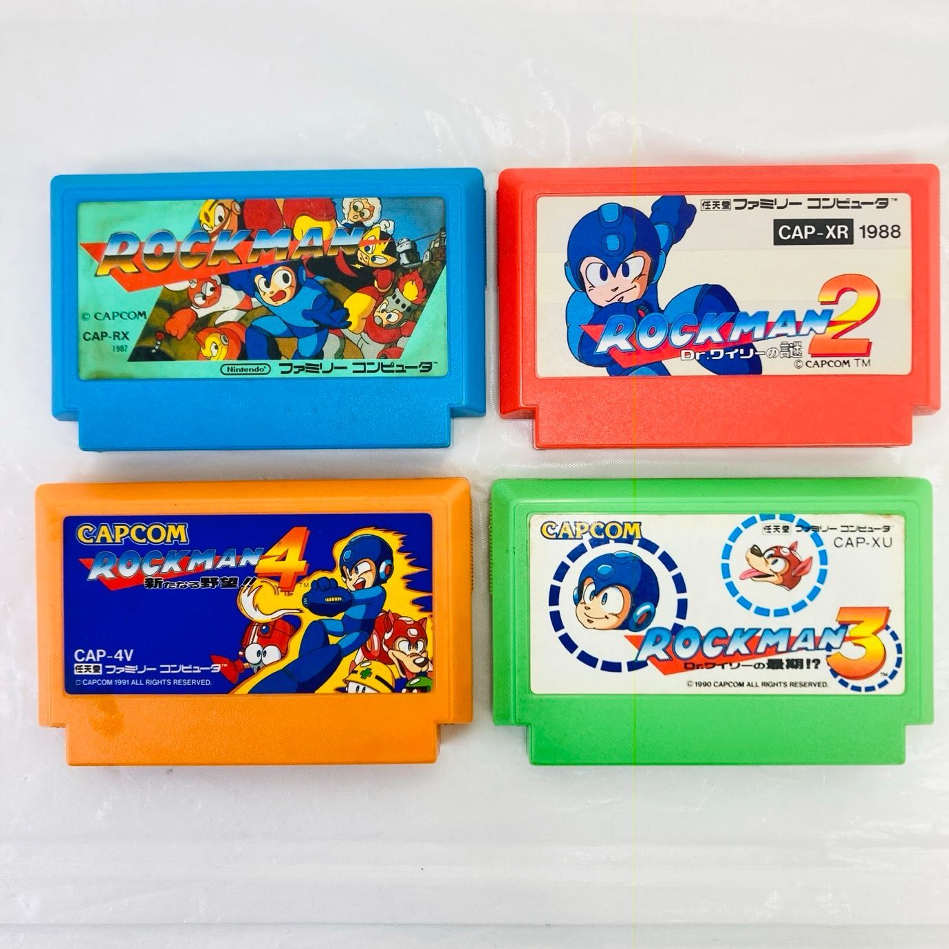 ファミコンソフト ロックマン 1 2 3 4 セット カプコン FC 動作