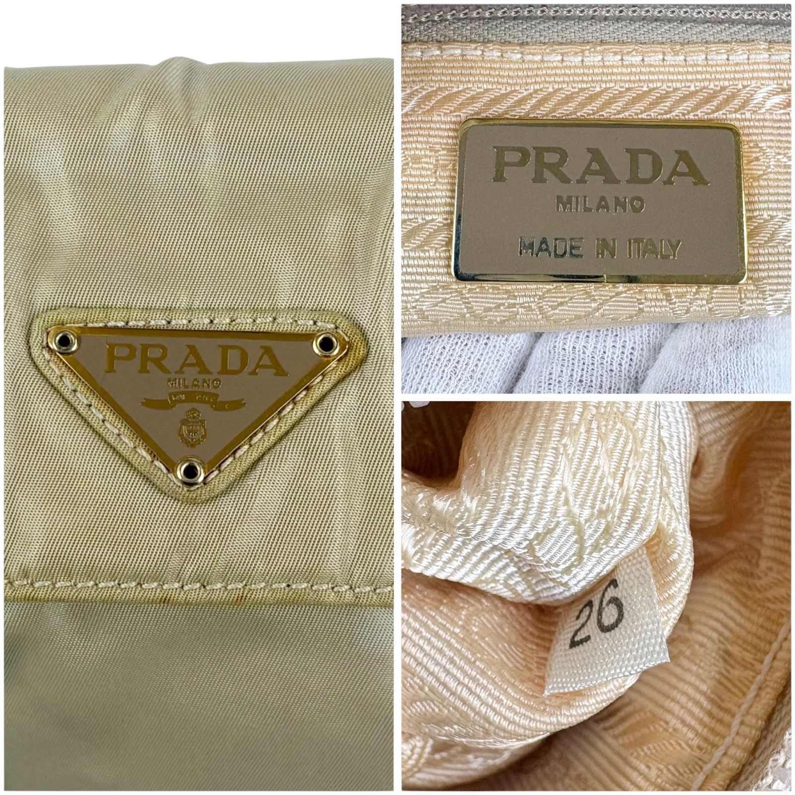 PRADA プラダ トライアングルロゴ チェーンショルダーバッグ テスート 