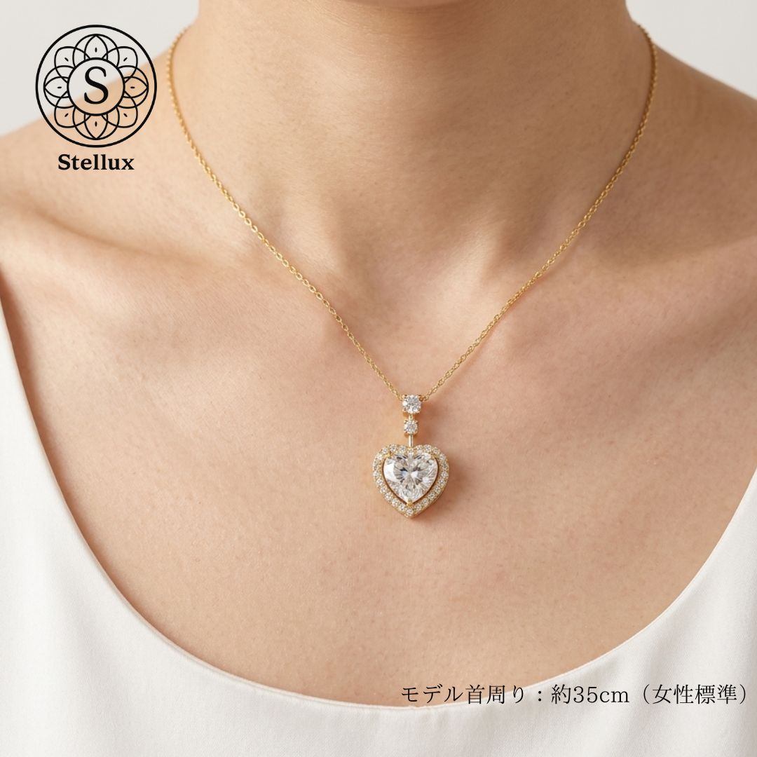 贅沢4ct】輝く モアサナイト ダイヤモンド ネックレス 奇跡の宝石 
