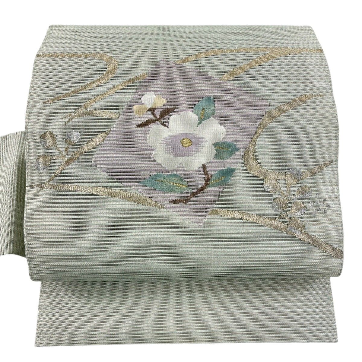 美品】 名古屋帯 秀品 夏帯 絽 八寸名古屋帯 色紙 草花 金銀糸 美品】 名古屋帯 秀品 夏帯 絽 八寸名古屋帯 色紙 草花 金銀糸