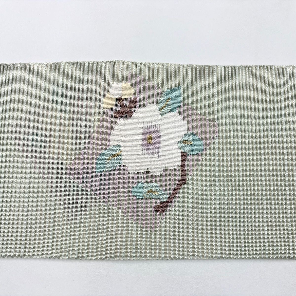 美品】 名古屋帯 秀品 夏帯 絽 八寸名古屋帯 色紙 草花 金銀糸 美品】 名古屋帯 秀品 夏帯 絽 八寸名古屋帯 色紙 草花 金銀糸