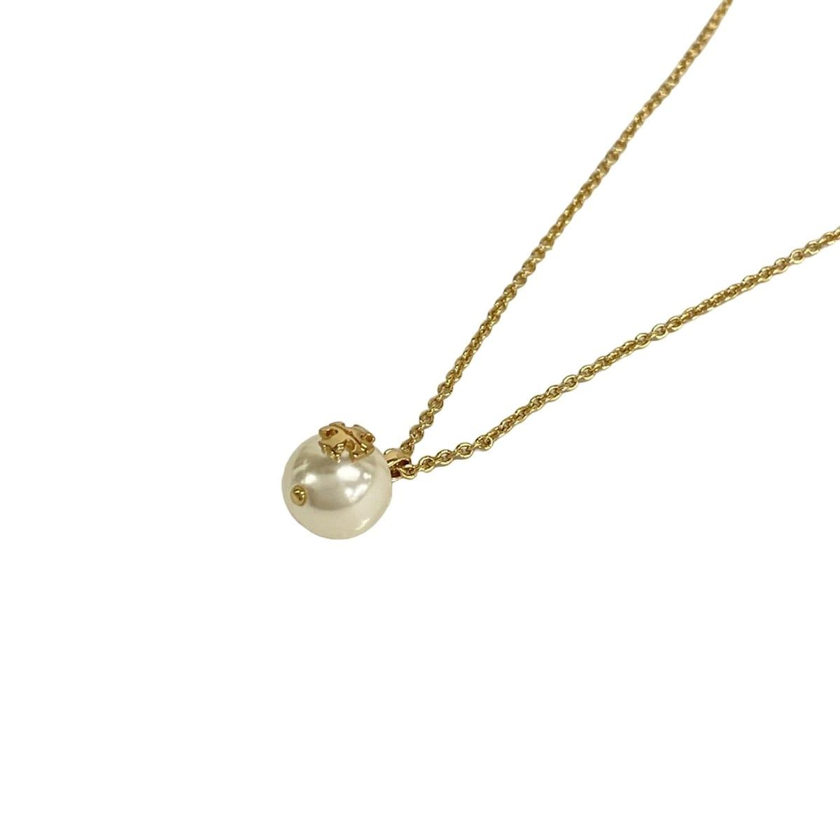豊富な，新作登場 TORY BURCH(トリーバーチ) ネックレス美品 - ゴールド×白