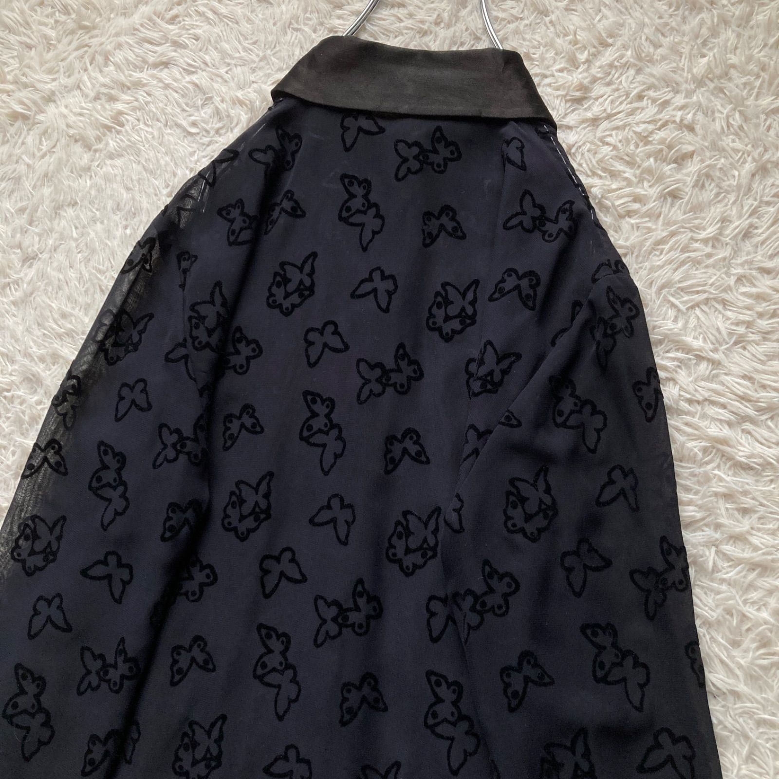 美品 MOSCHINO モスキーノ チープアンドシック シアーシャツ ブラウス 