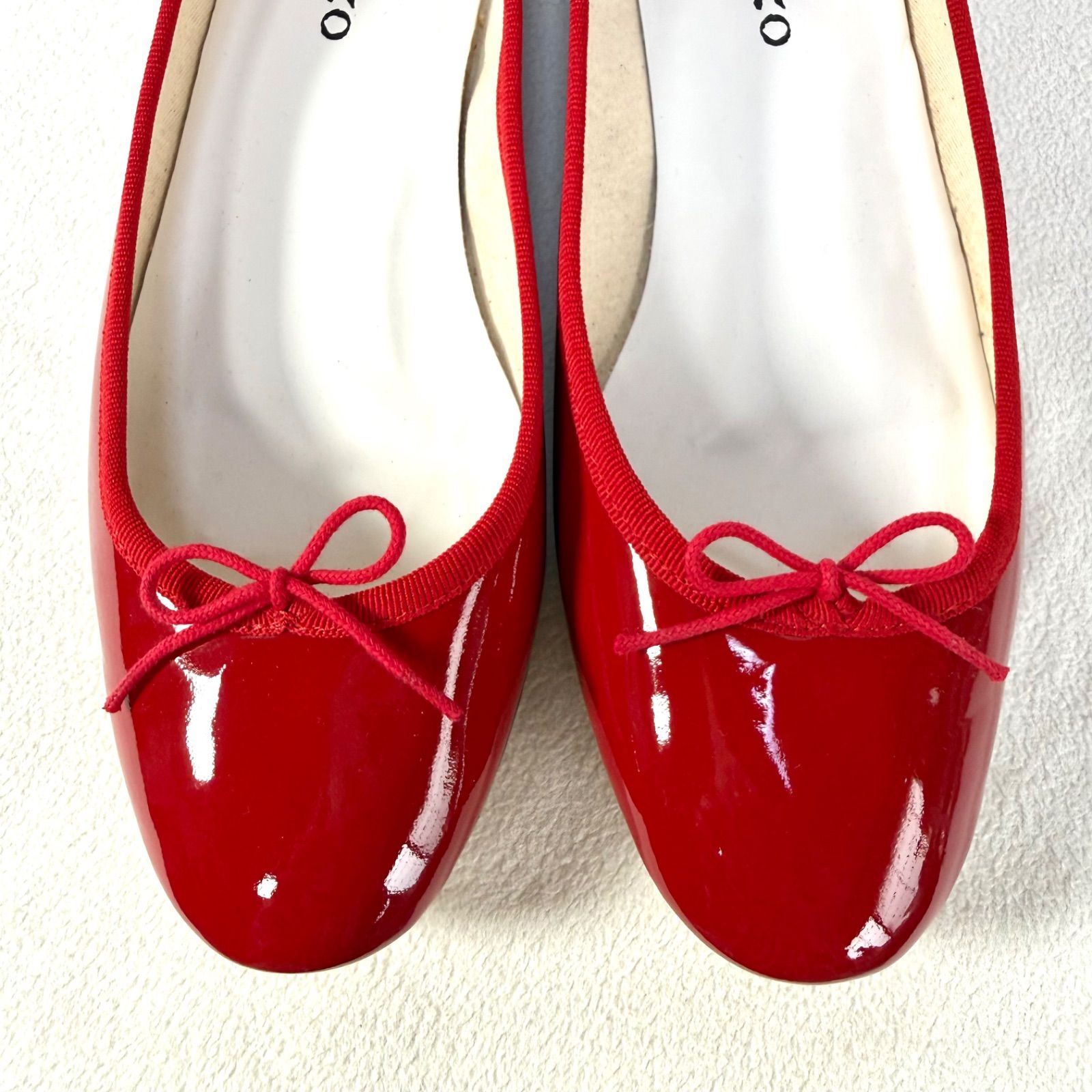 極美品・41✨レペット エナメル フラット バレエシューズ レッド 