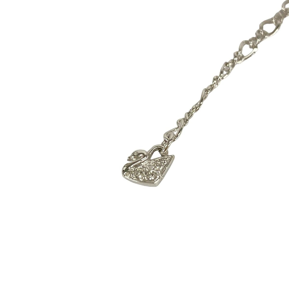SWAROVSKI(スワロフスキー) ネックレス美品 - シルバー×クリア クロス
