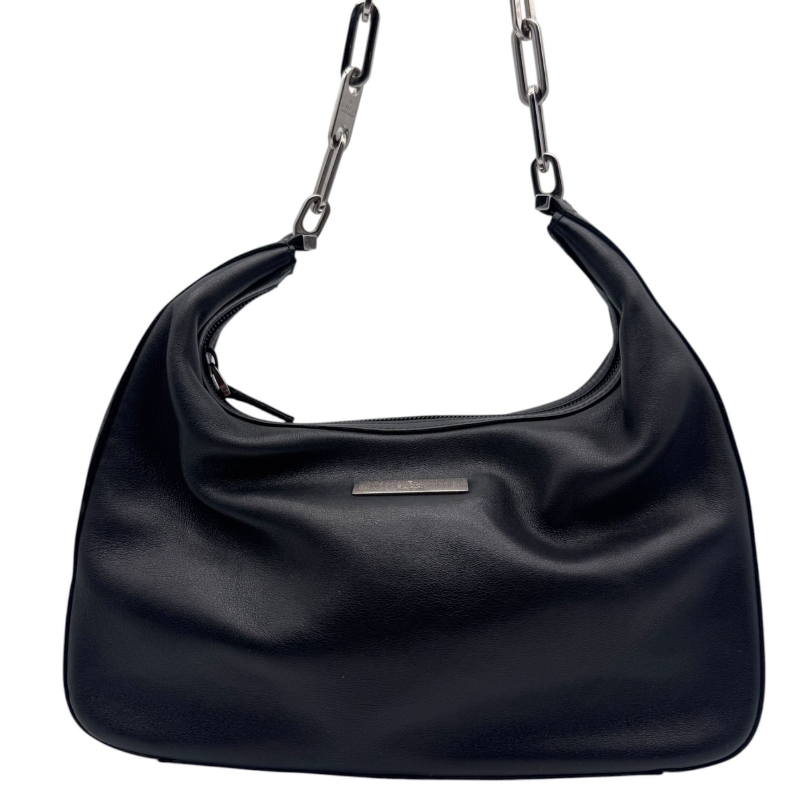 美品 GUCCI グッチ 001 3873 レザー チェーン ワンショルダーバッグ 
