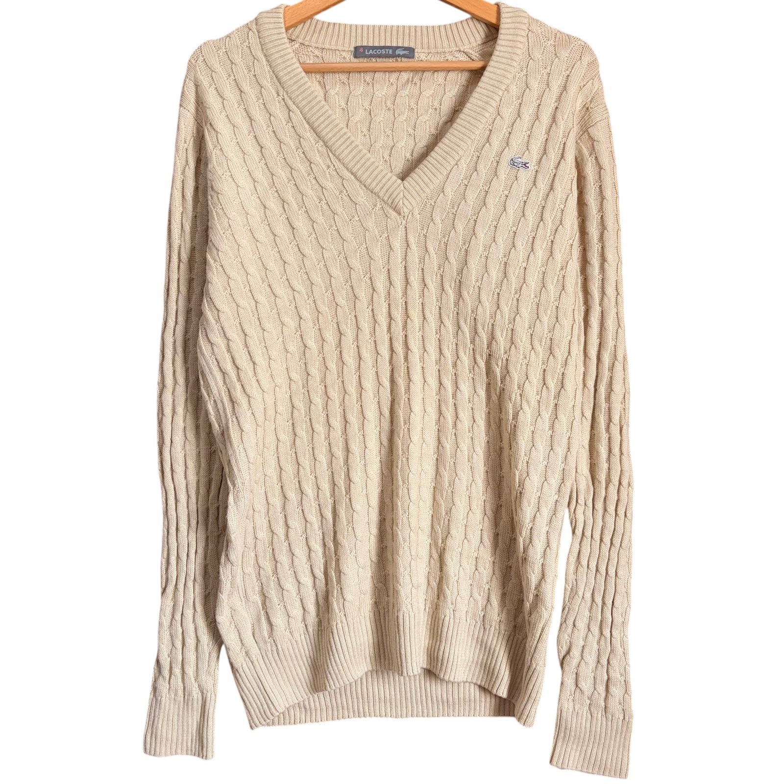 LACOSTE ラコステ Vネック ケーブルニット セーター メンズ4 