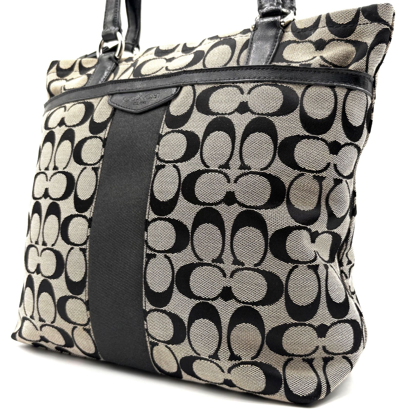 COACH y2k Signature stripe totebag コーチ シグネチャー柄 