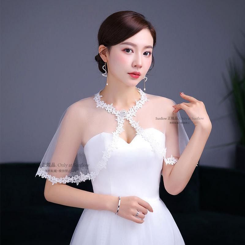 再入荷 ショール ウェディングショール 白 ウェディング 透け感 ホワイト 結婚式 花嫁 二次会 パーティー ウェディングフェミニン ガーリー 豪華 プリンセス