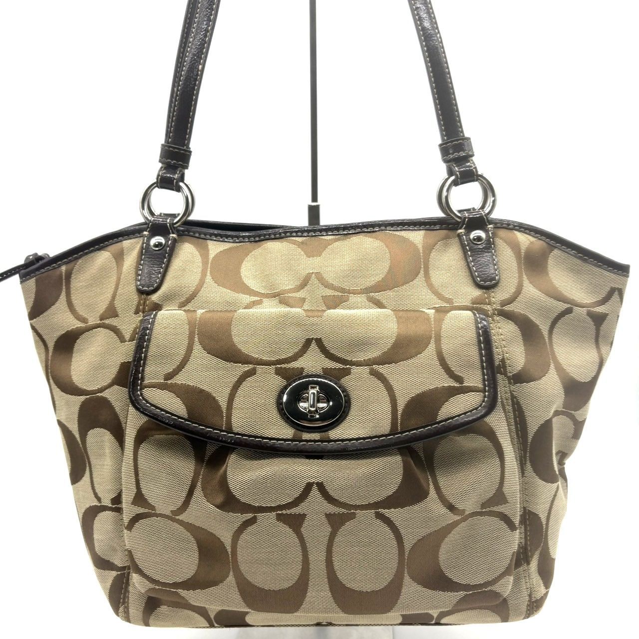 コーチ COACH トートバッグ シグネチャー キャンバス レザー ターン 